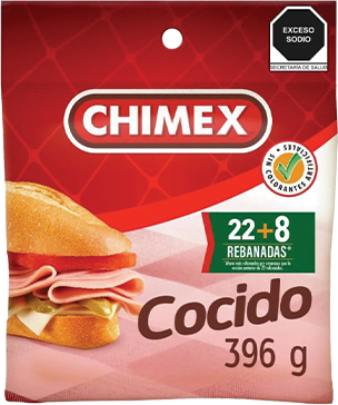 Jamón Cocido Chimex 396g $33